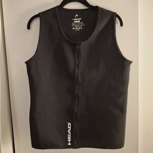 HEAD Men's Black Neoprene Zip-Up Vest